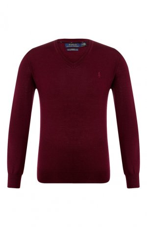 Шерстяной пуловер Polo Ralph Lauren. Цвет: бордовый