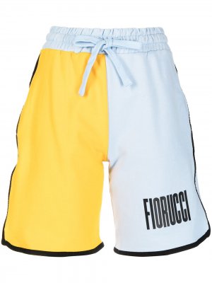 Colour-block logo-print shorts Fiorucci. Цвет: синий