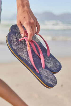 Полосатые шлепанцы Oceana, легкие пляжные летние сандалии , синий Animal
