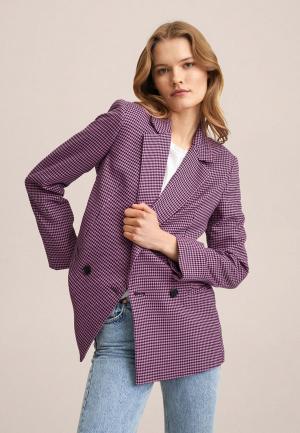 Пиджак Mango CARLOTA. Цвет: фиолетовый