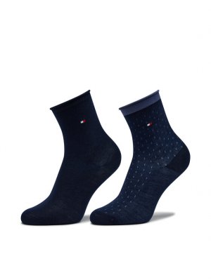 Комплект из 2-х высоких детских носков , синий Tommy Hilfiger