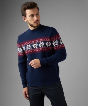 Пуловер трикотажный KWL-0798 NAVY HENDERSON. Цвет: синий
