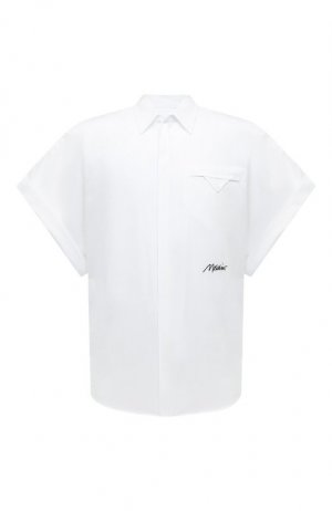 Хлопковая рубашка Moschino. Цвет: белый