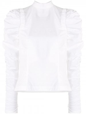 Присборенная рубашка Louis BEC + BRIDGE. Цвет: белый