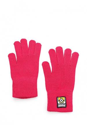 Перчатки PUMA Minions gloves. Цвет: розовый