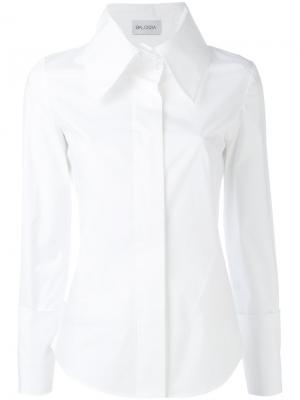 Рубашка с большим воротником Balossa White Shirt. Цвет: белый