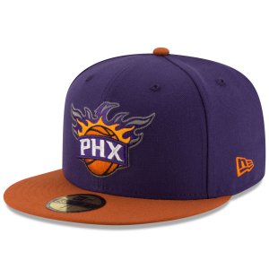 Мужская облегающая шляпа New Era фиолетового/оранжевого цвета Phoenix Suns, 2 тона, 59FIFTY