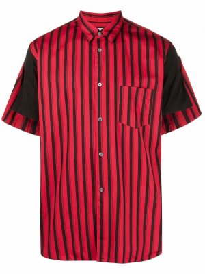 Полосатая рубашка с короткими рукавами Comme Des Garçons Shirt. Цвет: красный
