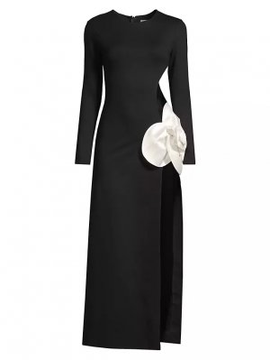 Вечернее платье Chloe с цветочной аппликацией , черный Delfi