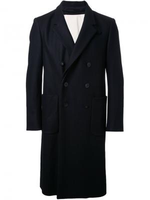 Двубортное пальто 08Sircus. Цвет: чёрный