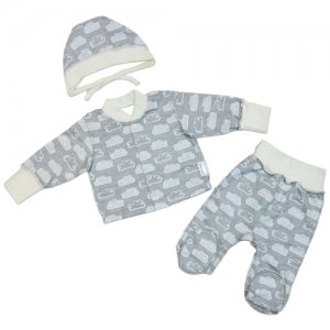 Комплект одежды для новорожденных 62/Комплект одежды/Комплект на выписку/Костюм Светлячок-С. Цвет: серый