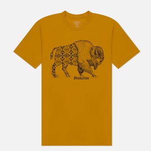 Мужская футболка Jacquard Bison Graphic Pendleton. Цвет: жёлтый