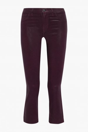 Расклешенные джинсы Selena средней посадки с покрытием , бордовый J BRAND