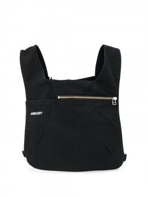 Нагрудная сумка с логотипом AMBUSH. Цвет: черный