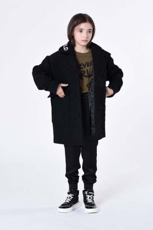 Детское пальто Карла Лагерфельда , черный Karl Lagerfeld