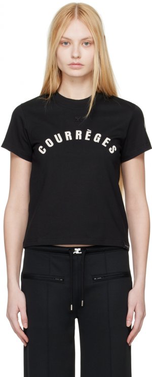 Черная прямая футболка AC , цвет Black Courreges