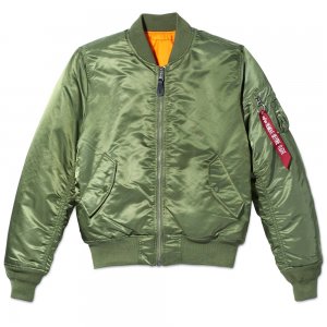 Мужская куртка МA-1 Slim Fit Alpha Industries. Цвет: зеленый