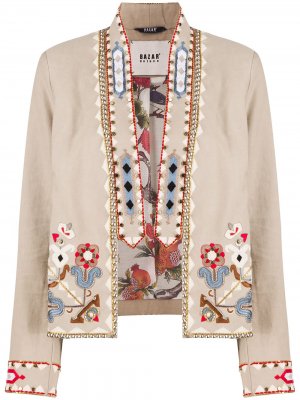 Укороченная куртка с заклепками Bazar Deluxe. Цвет: нейтральные цвета