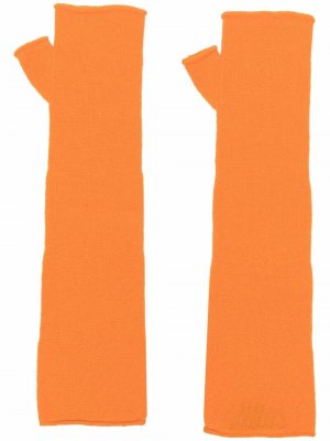 Трикотажные перчатки-митенки Antonella Rizza. Цвет: оранжевый