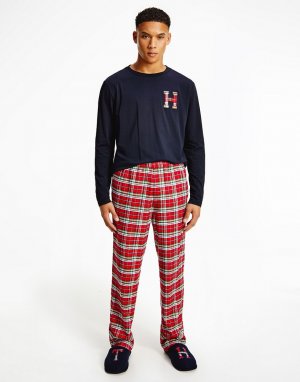 Пижама для дома с лонгсливом и фланелевыми брюками -Разноцветный Tommy Hilfiger