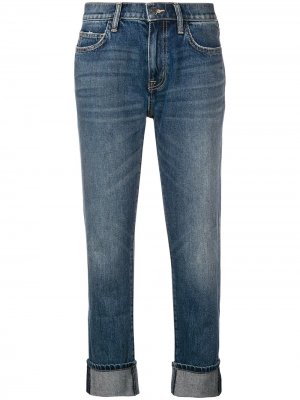 Укороченные выбеленные джинсы Current/Elliott. Цвет: синий