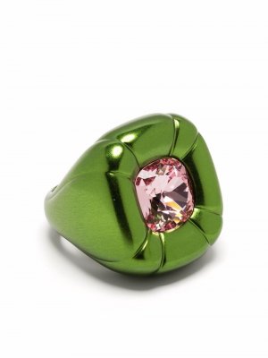 Коктейльное кольцо Lucent Swarovski. Цвет: зеленый
