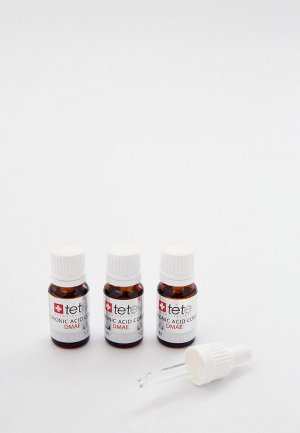 Лосьон-сыворотка для лица TETe Cosmeceutical Лосьон гиалоурановая кислота + ДМАЭ, Hyaluronic Acid & DMAE, 30 мл (3*10 мл). Цвет: прозрачный