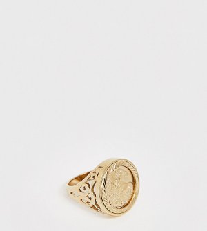 Серебряное позолоченное кольцо с совереном Chained & Able
