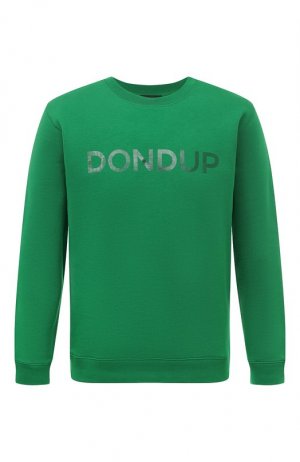 Хлопковый свитшот Dondup. Цвет: зелёный