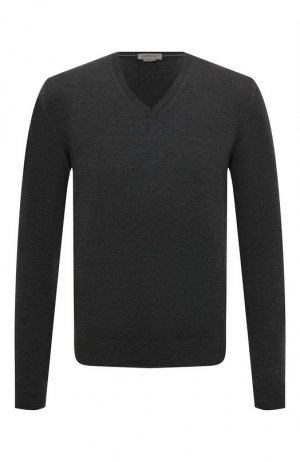 Шерстяной пуловер Corneliani. Цвет: серый
