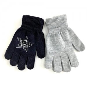 Комплект перчаток YO! R-216/G/A/16. Цвет: серый/синий