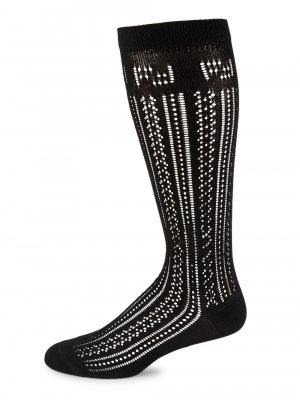 Трикотажные носки с логотипом макраме , черный Fendi