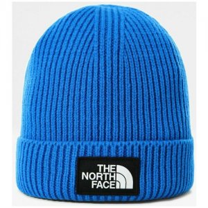 Шапка бини , размер one size, синий The North Face. Цвет: синий