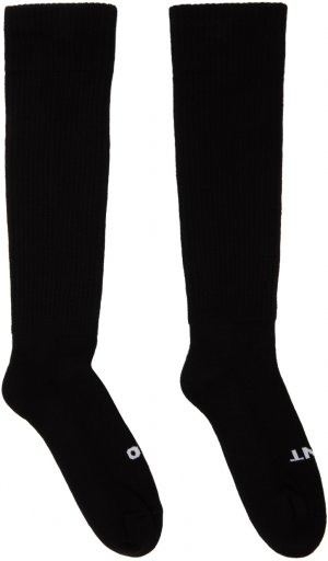 Черные носки с надписью So Cunt , цвет Black/White Rick Owens Drkshdw