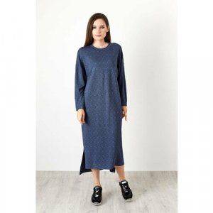 Платье, размер 48, синий TOP DESIGN. Цвет: синий