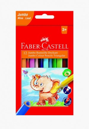 Набор карандашей Faber-Castell Jumbo, цветные, трехгранные, 12 цв.. Цвет: разноцветный