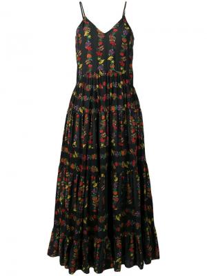 Платье с цветочным принтом Carolina K. Цвет: черный