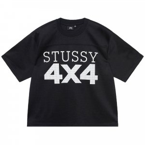 Сетчатая футбольная майка 4X4, черная Stussy