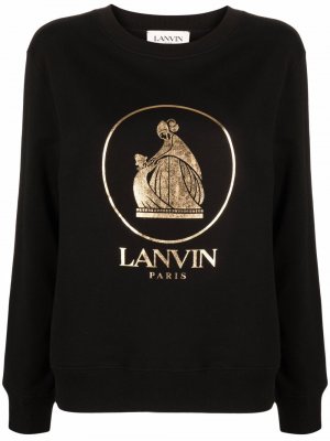 Свитер с логотипом LANVIN. Цвет: черный