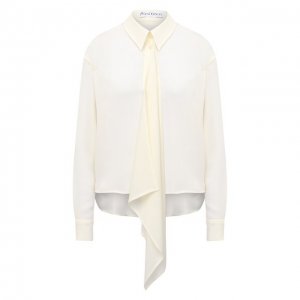 Шелковая блузка JW Anderson. Цвет: белый