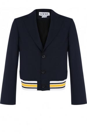 Укороченный пиджак Loewe. Цвет: темно-синий