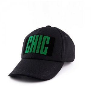 Женская бейсболка кепка CHIC. Черная. GRAFSI. Цвет: черный/зеленый