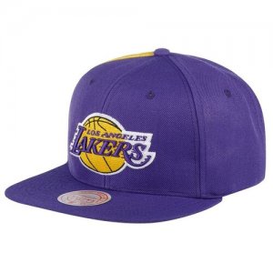 Бейсболка с прямым козырьком HHSS2991-LALYYPPPPURP Los Angeles Lakers NBA, размер ONE MITCHELL NESS. Цвет: фиолетовый