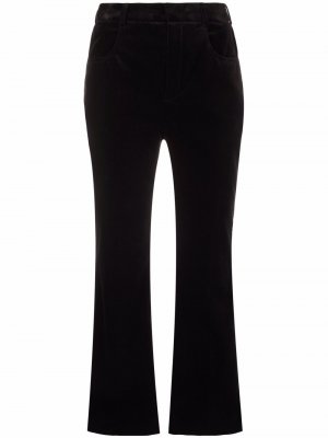 Укороченные брюки с завышенной талией Saint Laurent. Цвет: черный