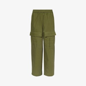 Prudento широкие брюки свободного кроя с карманами и клапанами , зеленый Acne Studios