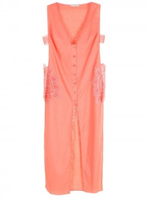 Длинное пляжное платье Beatriz Martha Medeiros. Цвет: розовый