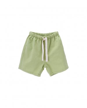 Хлопковые шорты для мальчика с эластичной резинкой на талии., зеленый KNOT