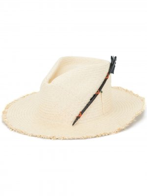Соломенная шляпа Black Bird Nick Fouquet. Цвет: нейтральные цвета