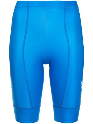 Облегающие шорты Match David Koma. Цвет: синий