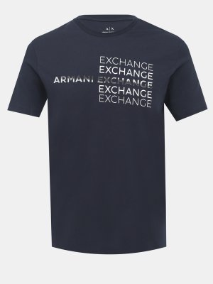 Футболки Armani Exchange. Цвет: темно-синий